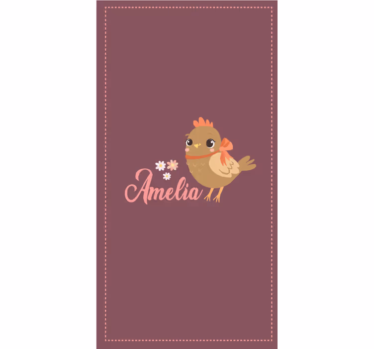 もうどうぶつ　花と名前の赤ちゃんひよこ - TENSTICKERS