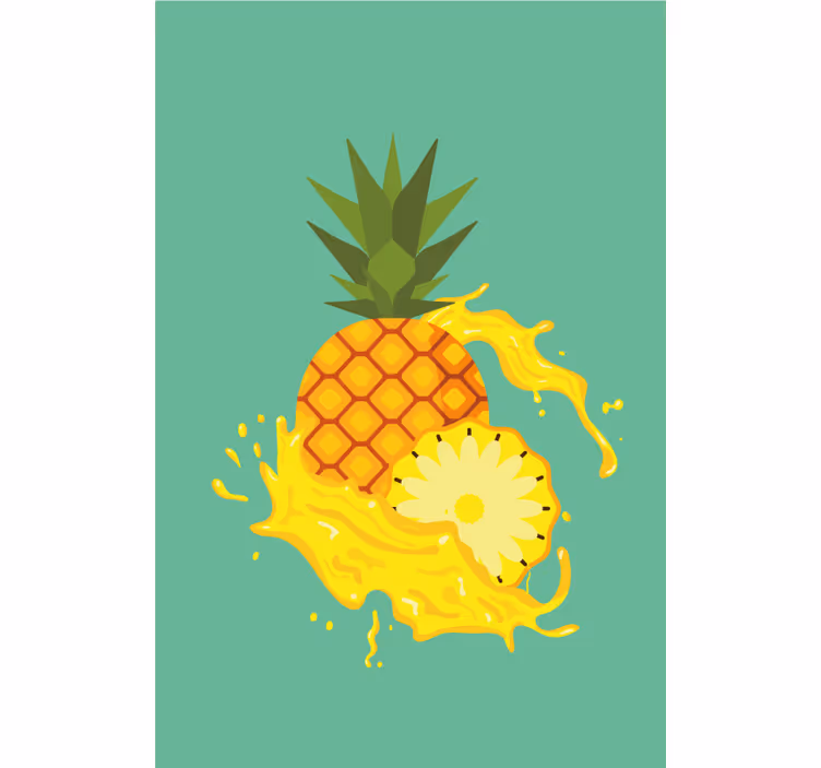 ブラインド 果物と野菜 パイナップルスプラッシュ - TENSTICKERS