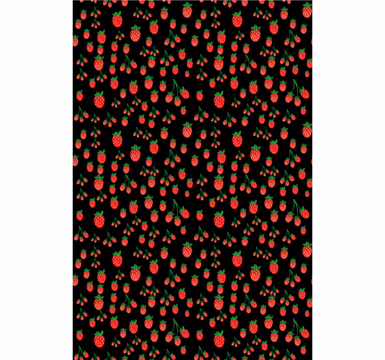 ブラインド 果物と野菜 鮮やかなイチゴ模様 - TENSTICKERS