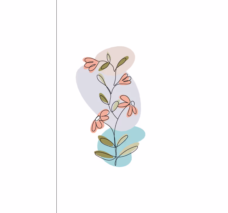 ブラインド 花や植物 魅力的なフローラルステム - TENSTICKERS