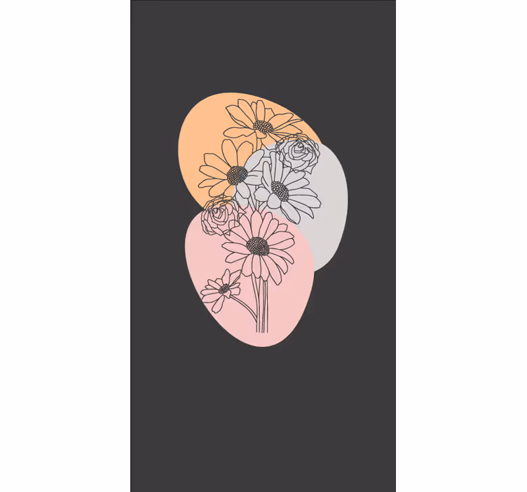 ブラインド 花や植物 抽象パターンオーバーレイ - TENSTICKERS