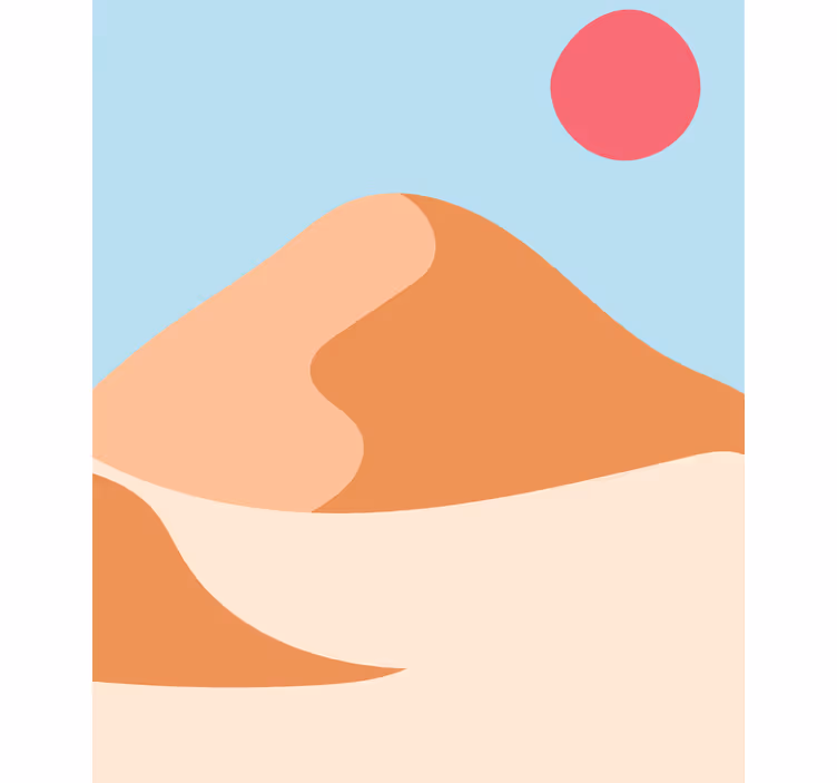 ブラインド オリジナル 砂漠の風景 - TENSTICKERS