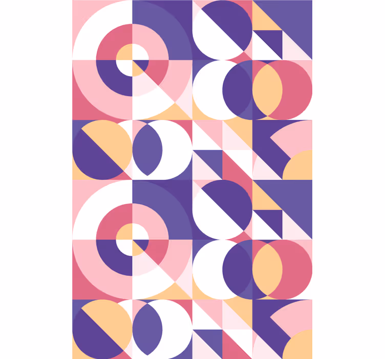 ロール スクリーン オシャレ 幾何学的円模様 - TENSTICKERS
