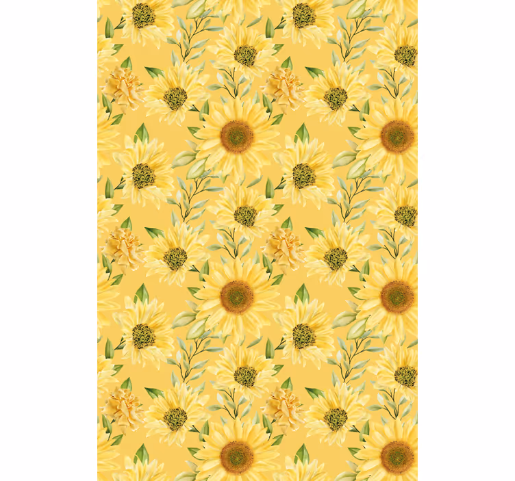 ブラインド 花や植物 ひまわりの庭模様 - TENSTICKERS