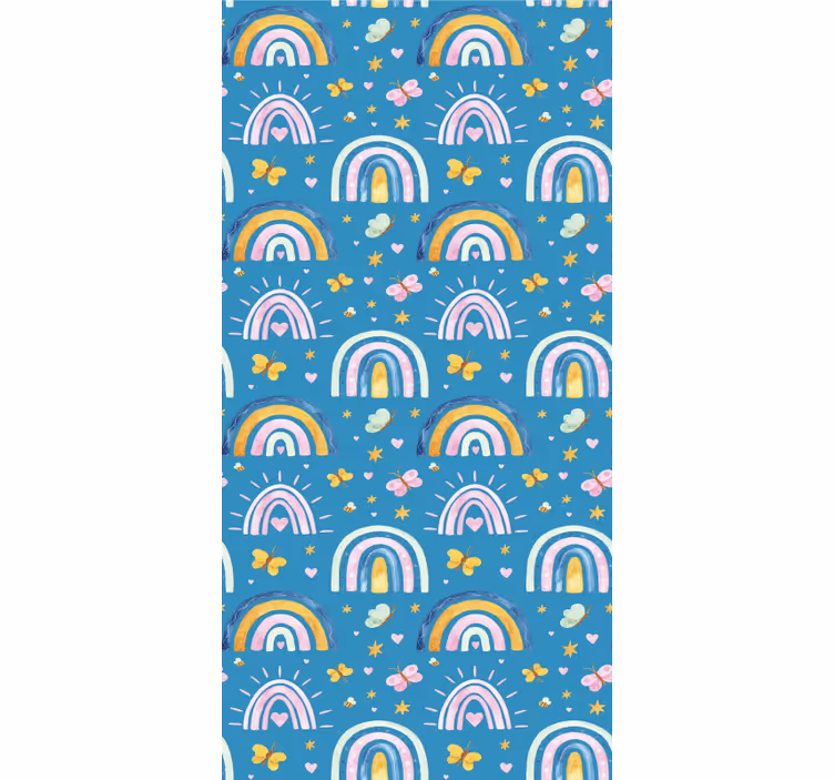 ブラインド 子供部屋 レインボー蝶デザイン - TENSTICKERS