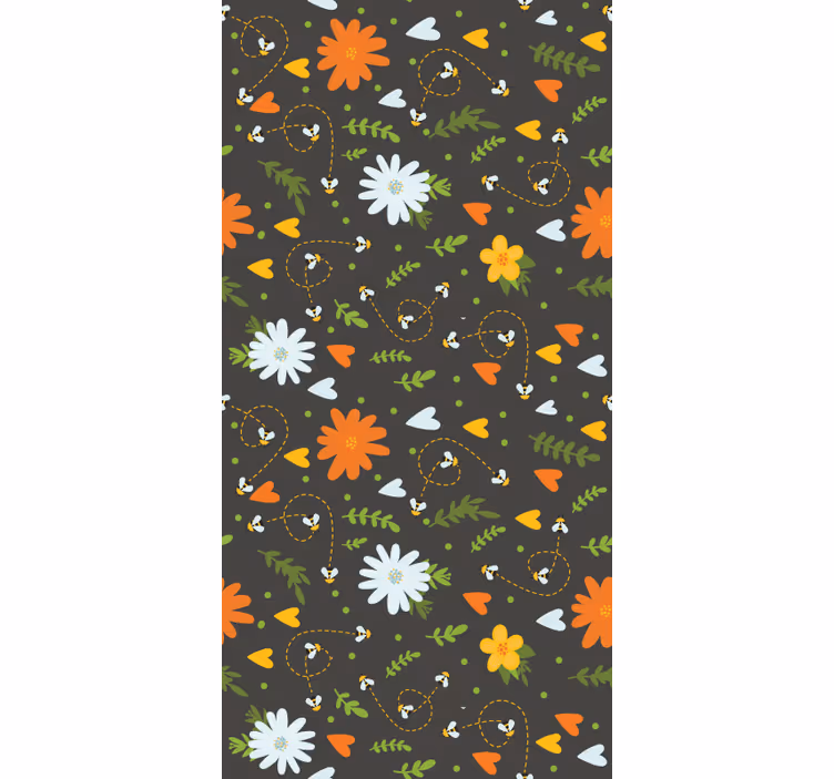 ブラインド 花や植物 蜜蜂のパターン - TENSTICKERS