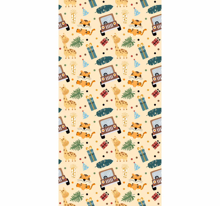 ブラインド 子供部屋 サファリテーマの冒険 - TENSTICKERS