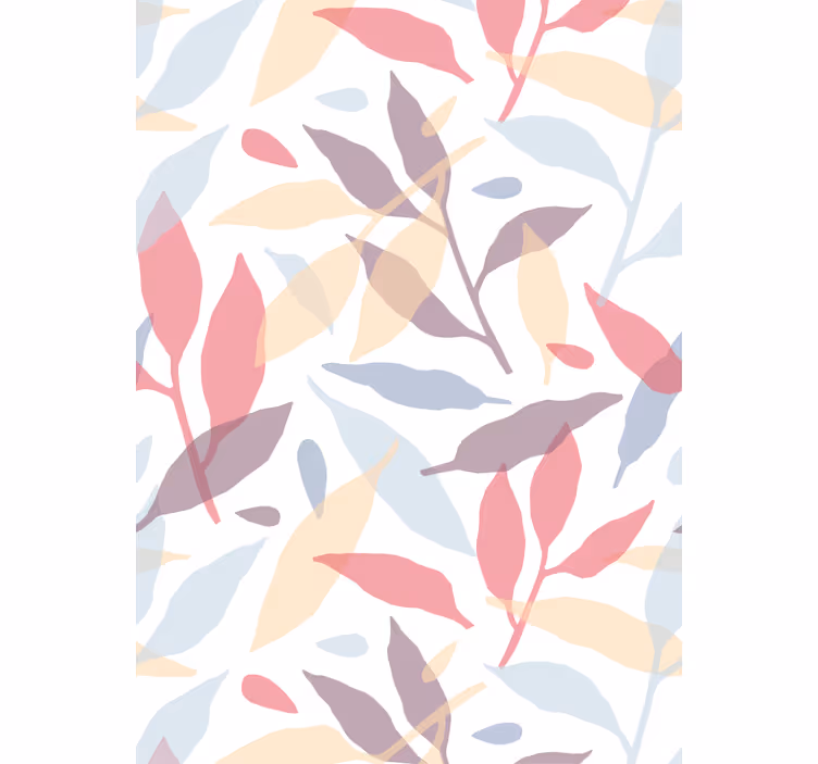 カラフルな葉のパターンの花と植物のブラインド - TENSTICKERS