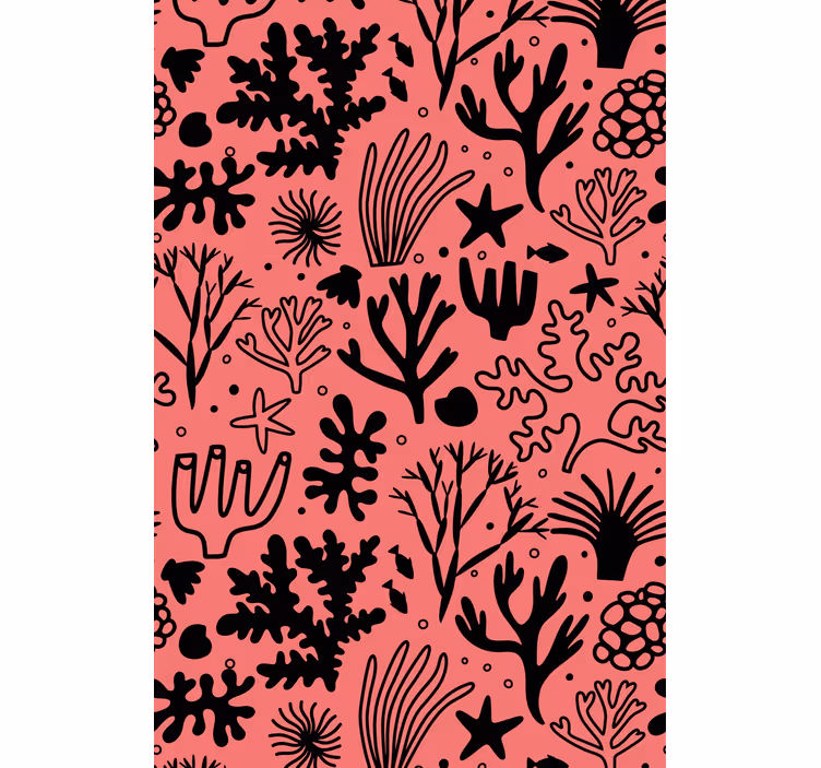 ブラインド 花や植物 サンゴ礁パターン - TENSTICKERS