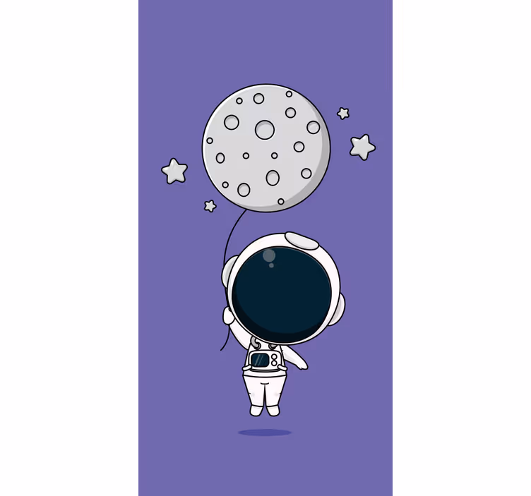 楽しい ブラインド 宇宙飛行士が月を持つ - TENSTICKERS