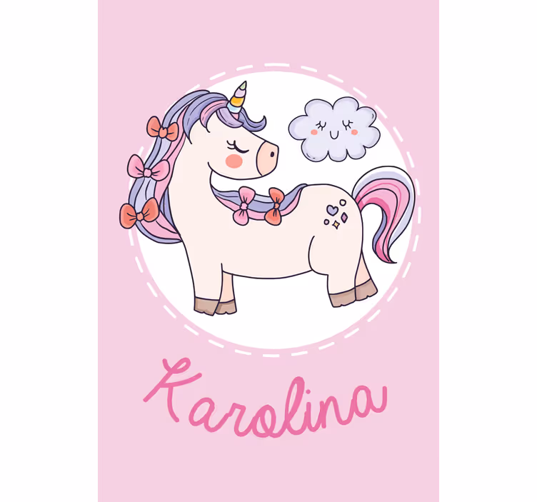 カスタムプリントブラインドという名前のピンクのユニコーン - TENSTICKERS