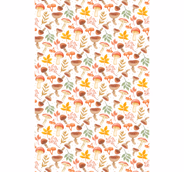 ブラインド 花や植物きのこと葉の模様 - TENSTICKERS