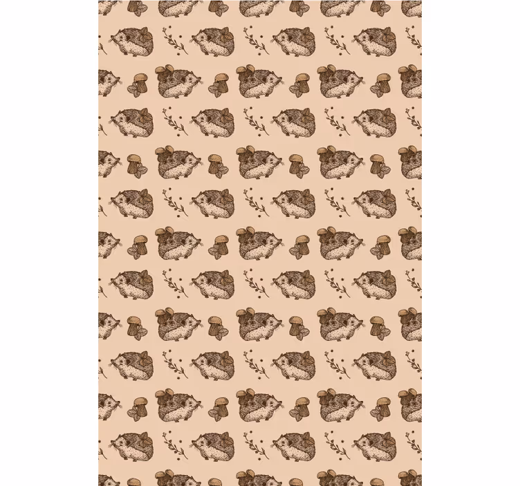 ブラインド 動物 ハリネズミとキノコ - TENSTICKERS