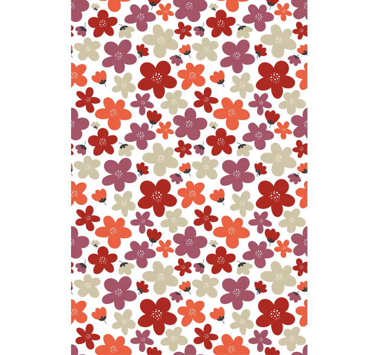 ブラインド 花や植物 鮮やかなプリントパターン - TENSTICKERS