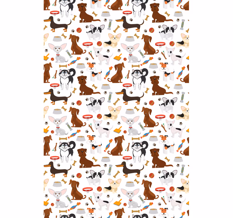 ブラインド 動物 可愛い犬のパターン - TENSTICKERS