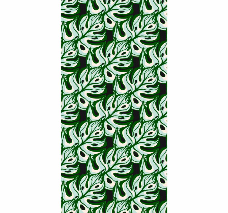 ブラインド 花や植物 緑豊かな葉のパターン - TENSTICKERS