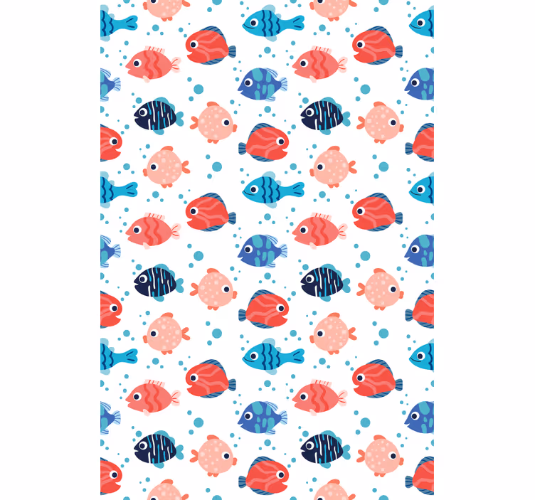 ブラインド 動物 カラフルな魚の模様 - TENSTICKERS