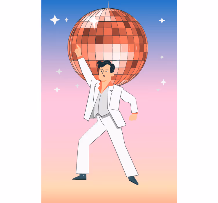 ブラインド オリジナル ディスコダンサーのポーズ - TENSTICKERS