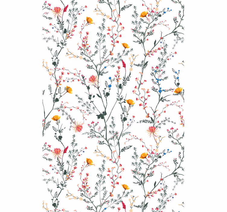 ブラインド 花や植物 フラワーバードパターン - TENSTICKERS