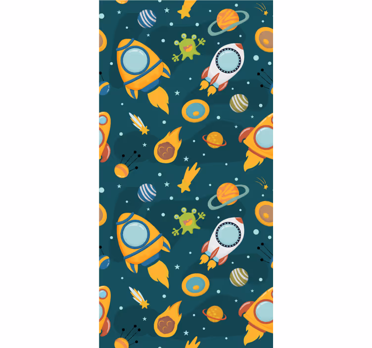 ブラインド 子供部屋 宇宙冒険テーマ - TENSTICKERS