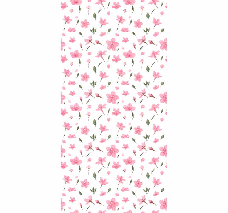 ブラインド 花 繊細なピンクのパターン - TENSTICKERS