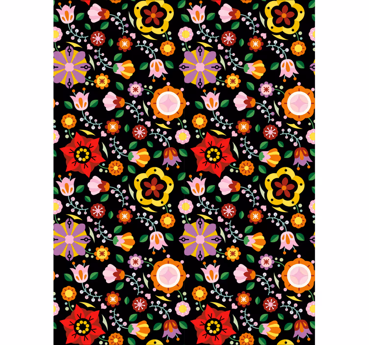 ブラインド 花 鮮やかなカラフルテーマ - TENSTICKERS