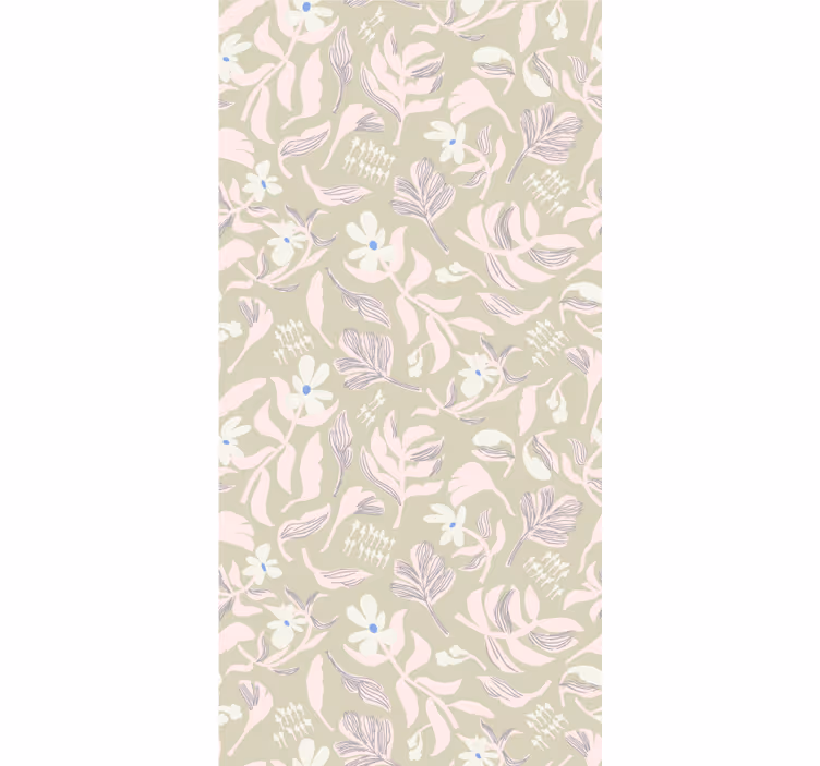 ブラインド 花や植物 ベージュリーフテーマ - TENSTICKERS