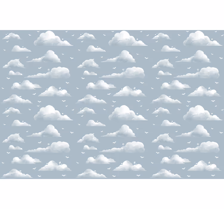 ブラインド 雲 ふわふわグレー模様 - TENSTICKERS