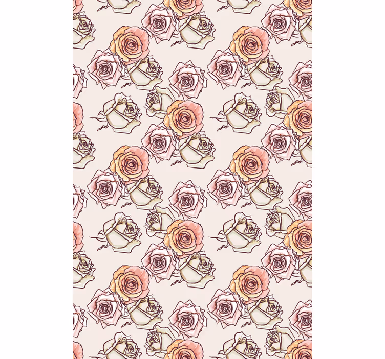 ブラインド 花や植物 ローズイラストパターン - TENSTICKERS