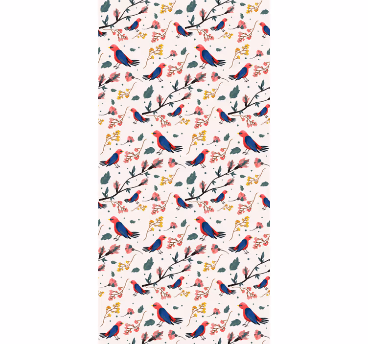 ブラインド 花や植物 鮮やかな鳥の模様 - TENSTICKERS