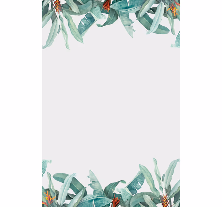 ブラインド 花や植物 トロピカルリーフボーダー - TENSTICKERS