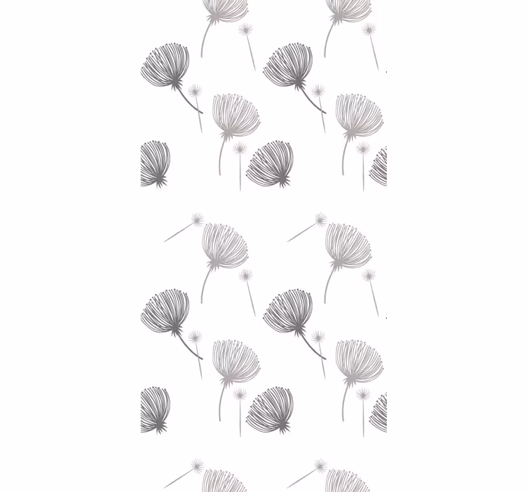 ブラインド 花や植物 ソフトグレーパターン - TENSTICKERS
