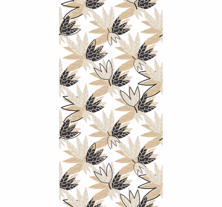 ブラインド 花や植物 スタイリッシュリーフモチーフ - TENSTICKERS