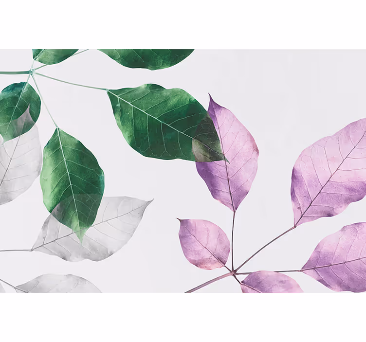 ブラインド より多くの花や植物 鮮やかな葉のパターン - TENSTICKERS