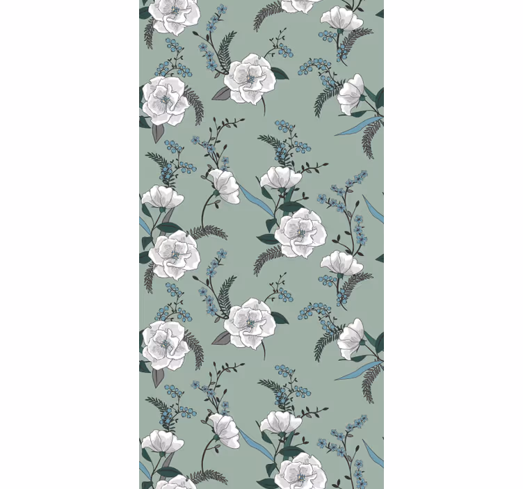 ブラインド 花や植物 マグノリアフラワーパターン - TENSTICKERS