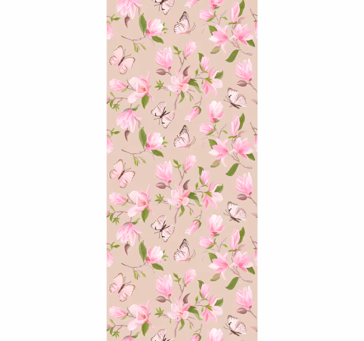 ブラインド 花や植物 繊細な花と蝶 - TENSTICKERS