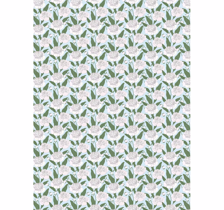 ブラインド 花や植物 ホワイトピオニー柄 - TENSTICKERS