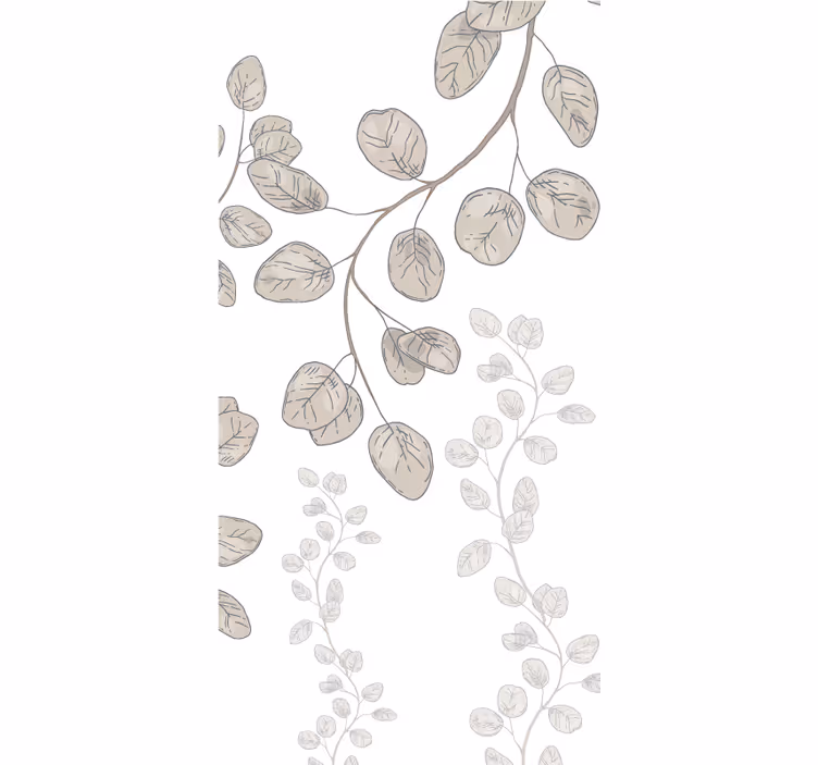 ブラインド 花や植物 薄い葉のパターン - TENSTICKERS