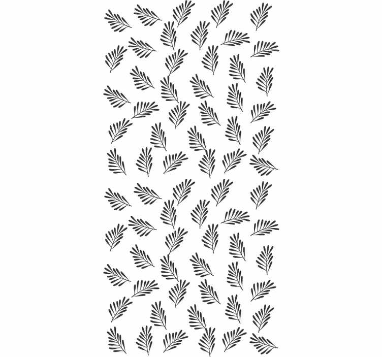 ブラインド 花や植物 白黒の葉模様 - TENSTICKERS