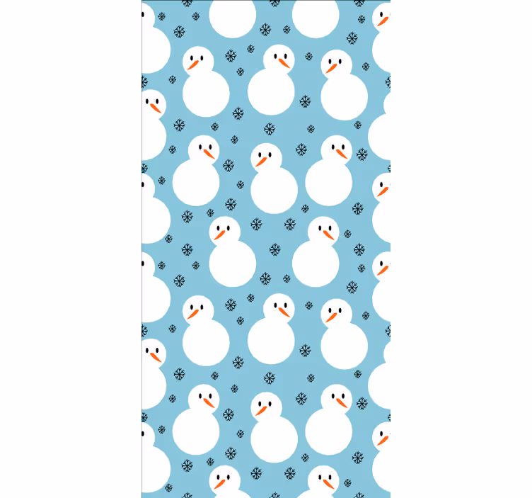 ブラインド オリジナル 雪だるま青い模様 - TENSTICKERS
