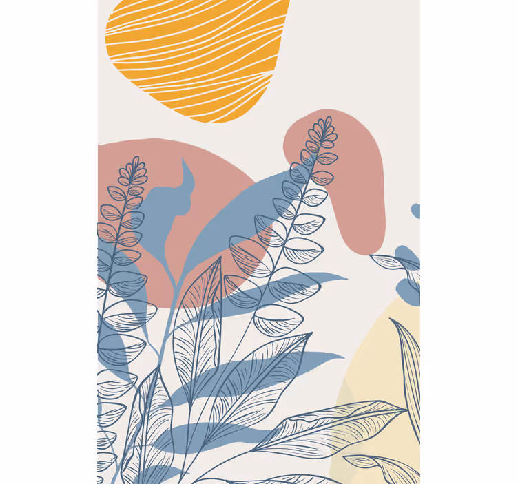 ブラインド 花や植物 抽象的な葉のパターン - TENSTICKERS
