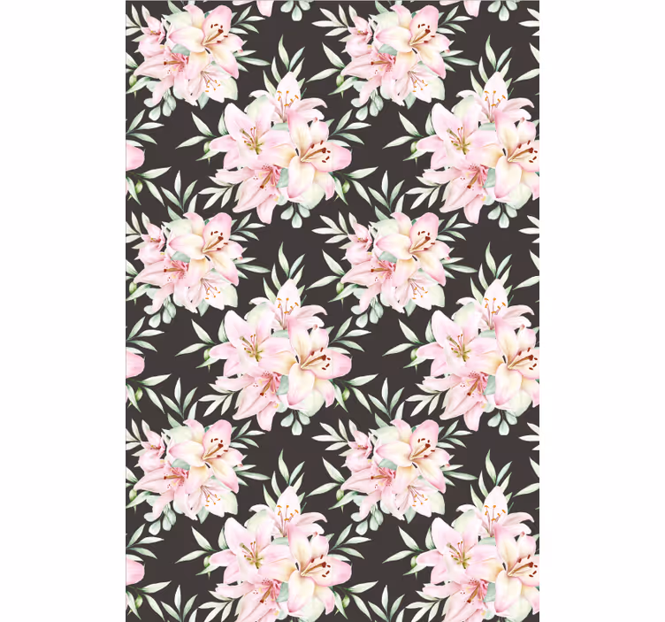 ブラインド 花や植物 ユリ模様 - TENSTICKERS
