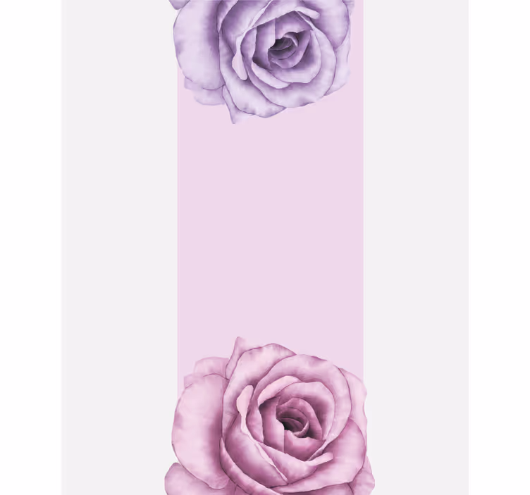 ブラインド 花や植物 パープルローズアクセント - TENSTICKERS