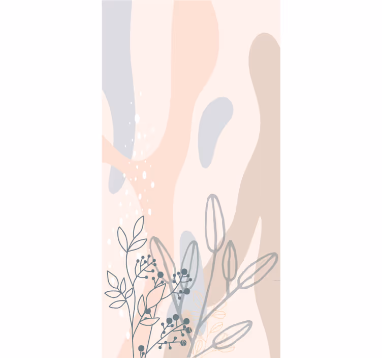 ブラインド 花や植物 エレガントな花のシルエット - TENSTICKERS