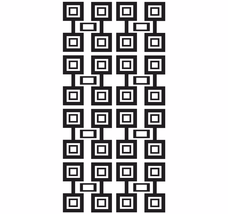 ロール スクリーン オシャレ 幾何学的な四角模様 - TENSTICKERS