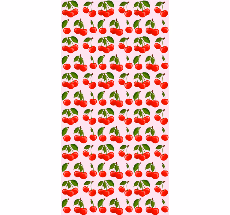 キッチン ロール スクリーン 赤いチェリーパターン - TENSTICKERS