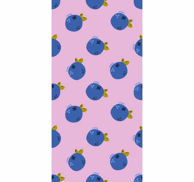 ブラインド 果物と野菜 ブルーベリーパターン - TENSTICKERS