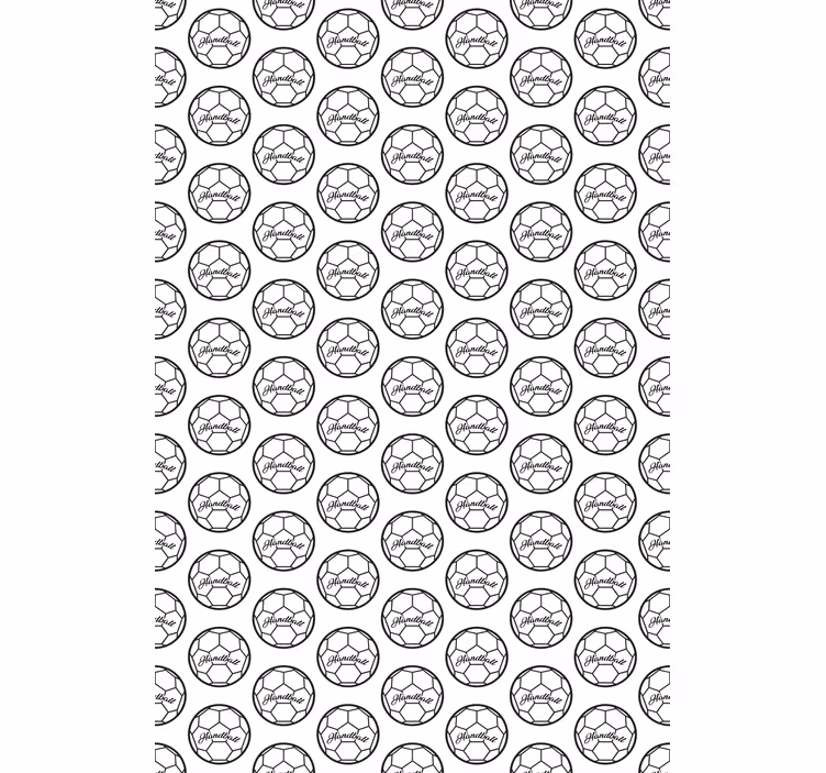 ブラインド スポーツ ハンドボール白黒パターン - TENSTICKERS