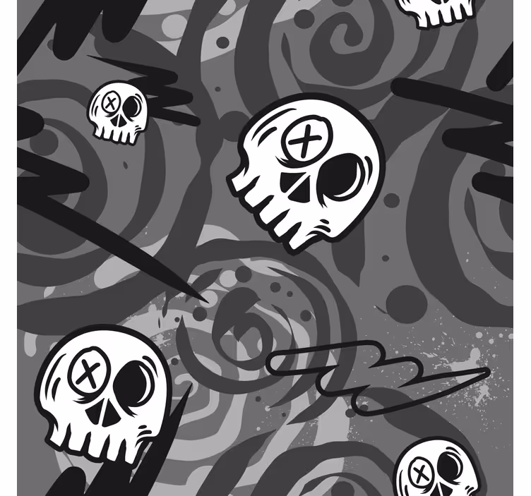 ブラインド テンネージャールーム 頭蓋骨の落書き - TENSTICKERS