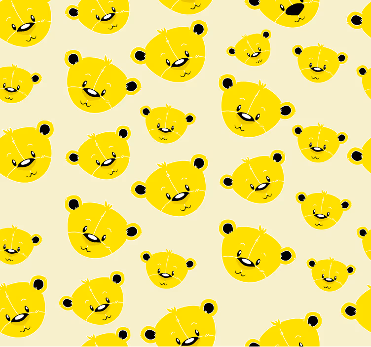 ブラインド 黄 クマのパターン - TENSTICKERS